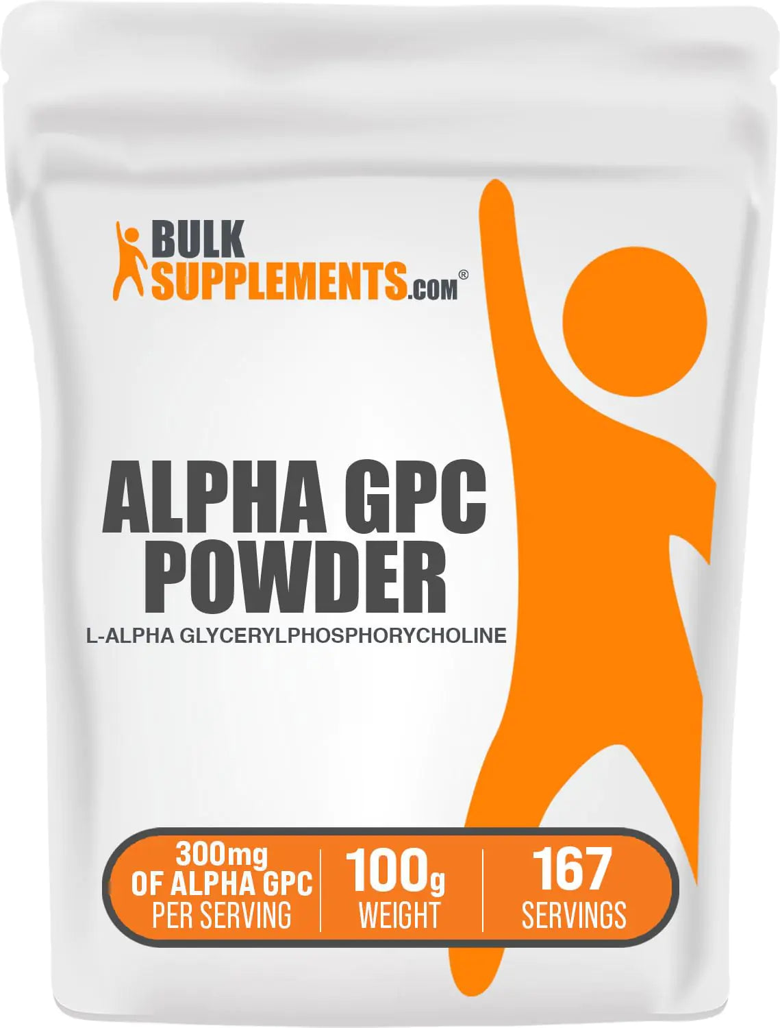 BulkSupplements.com Alpha GPC Powder - Choline Supplements Alpha GPC Choline Alpha GPC 300mg - Acetylcholine Supplements Brain Supplements - Gluten Free 600mg per Serving 100g (3.5 oz)
