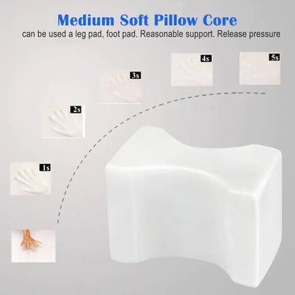 Memory Foam Wedge Knee Pillow for Side Sleepers